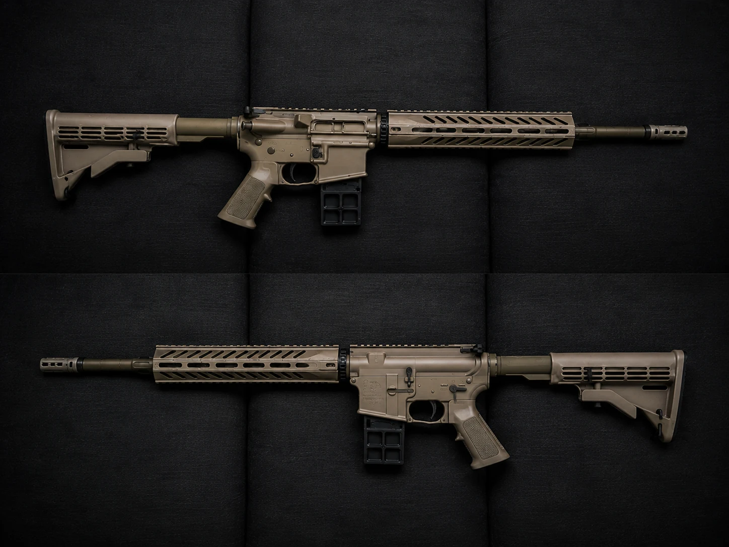 AR rifle · two views