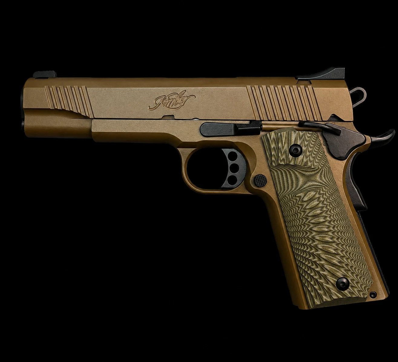 Bronze finished Kimber pistol