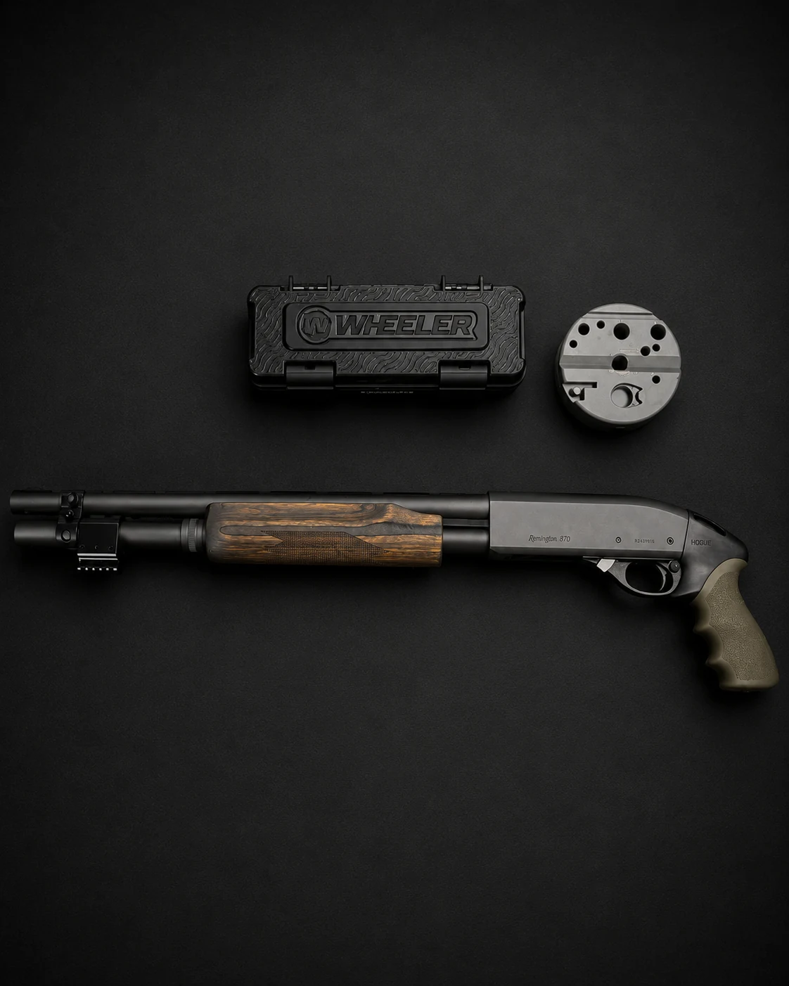 Completed Remington 870 shotgun